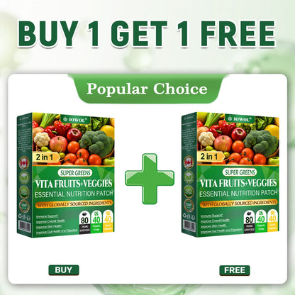 🔥 Want faster results? Add this 80% OFF to accelerate your progress. The Vita Fruit & Veggie Essential Nutrition Patch plus the NANO Patch = even better results!