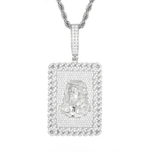 Sparkling Men Hip Hop Moissanite Cross Shiny Pendant 925 Sterling Silver Charm Exquisite Necklace Man Jewelry For Christmas Gift