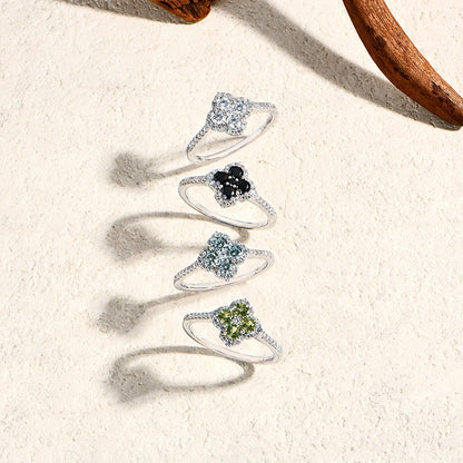 ATTAGEMS S925 Sterling Silver Halo Classic Moissanite Rings for Women Girls Anniversary Gifts Fine Jewelry Shipping from the USA