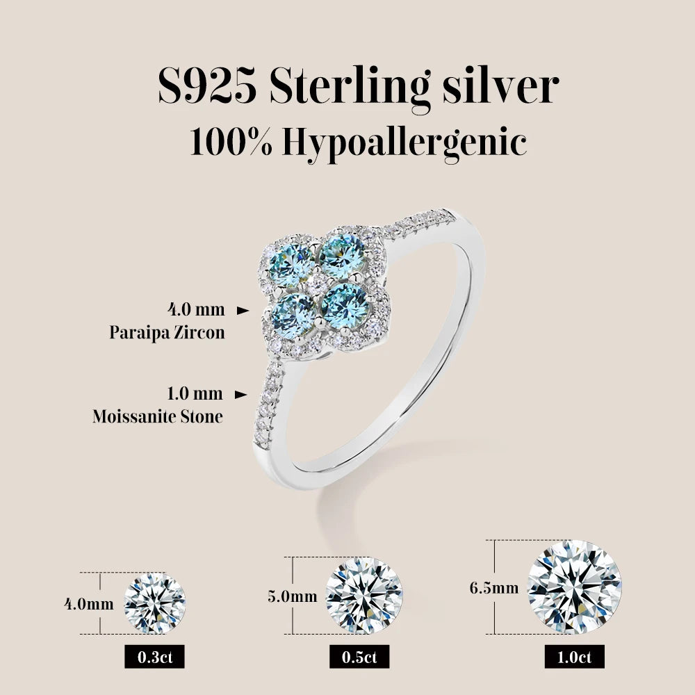 ATTAGEMS S925 Sterling Silver Halo Classic Moissanite Rings for Women Girls Anniversary Gifts Fine Jewelry Shipping from the USA