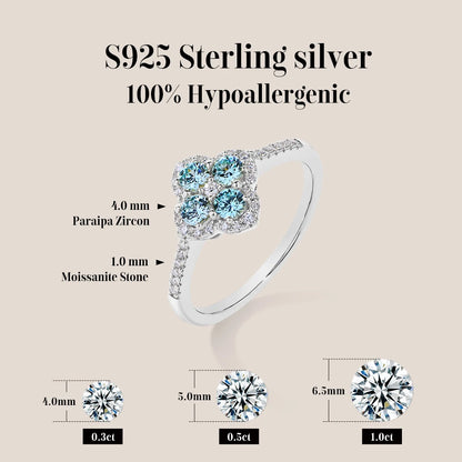 ATTAGEMS S925 Sterling Silver Halo Classic Moissanite Rings for Women Girls Anniversary Gifts Fine Jewelry Shipping from the USA