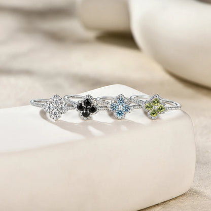 ATTAGEMS S925 Sterling Silver Halo Classic Moissanite Rings for Women Girls Anniversary Gifts Fine Jewelry Shipping from the USA